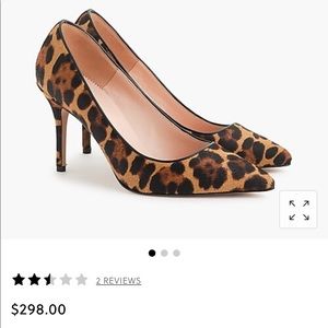 J Crew Elsie Leopard Calf Hair Pumps -85mm heels